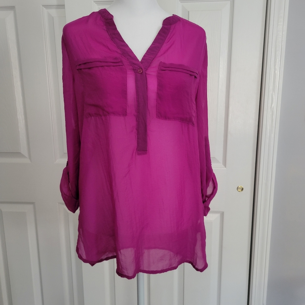 Dark Fushia blouse